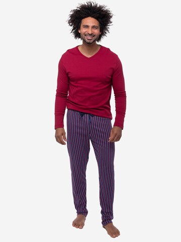 Mey Long Pajamas 'Graphic Stripes' in Red
