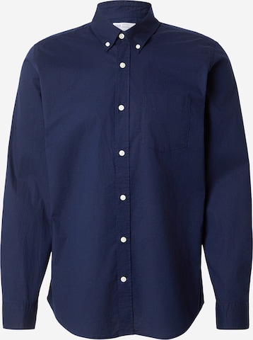 GAP Regular fit Риза в синьо: отпред