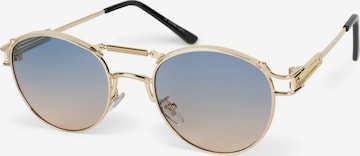 styleBREAKER Sonnenbrille 'Panto Sonnenbrille mit Federn' in Beige: Vorderseite