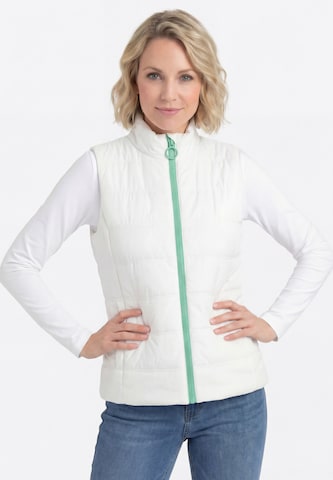 MIMO Bodywarmer 'Back To School' in Wit: voorkant