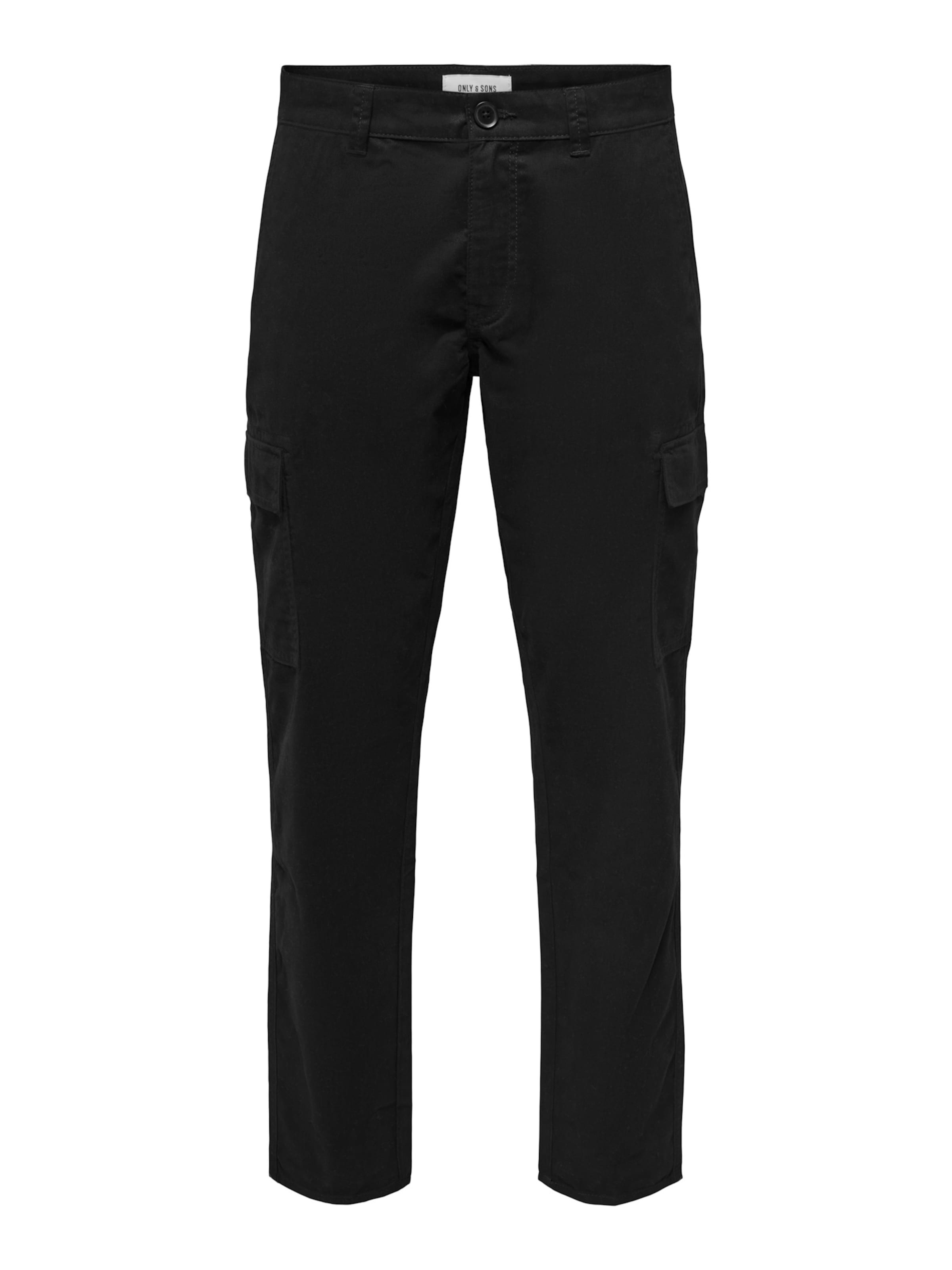 Only & Sons Slimfit Cargobukser 'Turin' i sort: forside