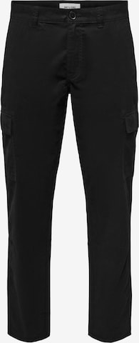 Only & Sons Slim fit Cargo trousers 'Turin' in Black: front