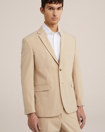 WE Fashion Slim fit Suit Jacket in Beige: front