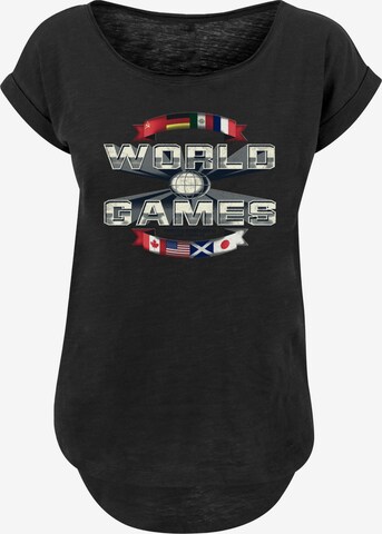 T-shirt 'Retro Gaming World Games' F4NT4STIC en noir : devant