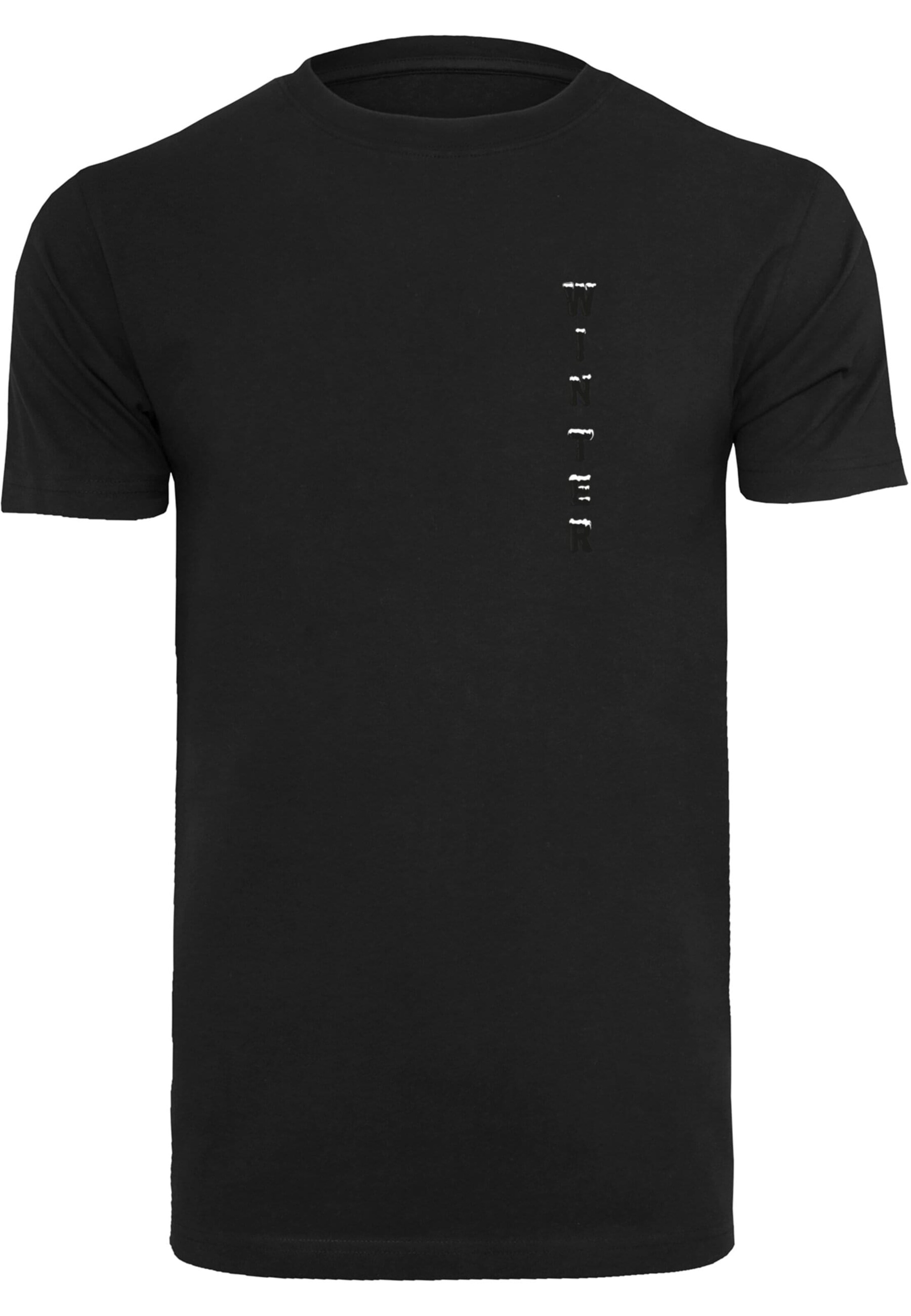 T-Shirt 'Winter' Mister Tee en noir : devant