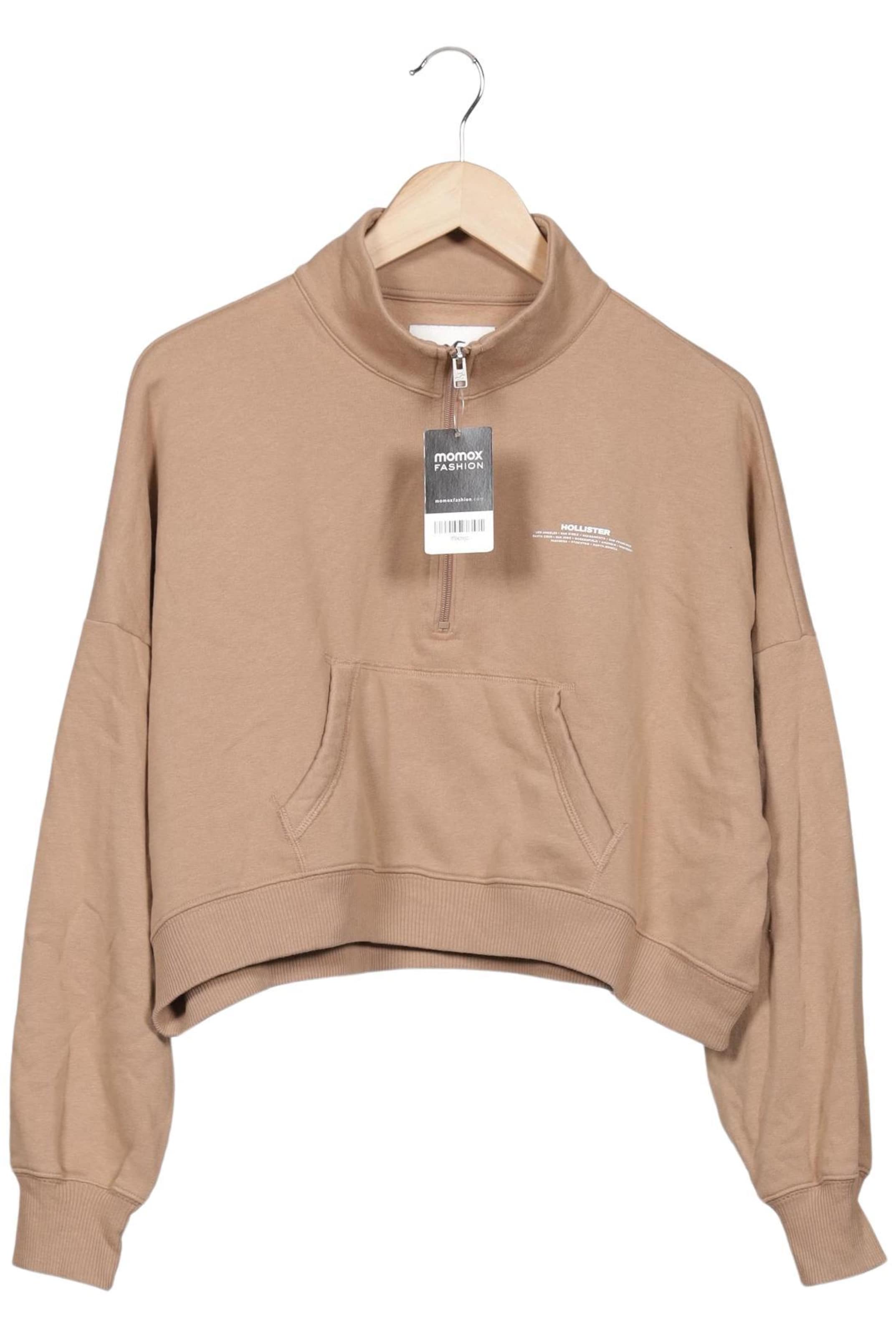 HOLLISTER Sweatshirt & Zip-Up Hoodie in L in Beige: front