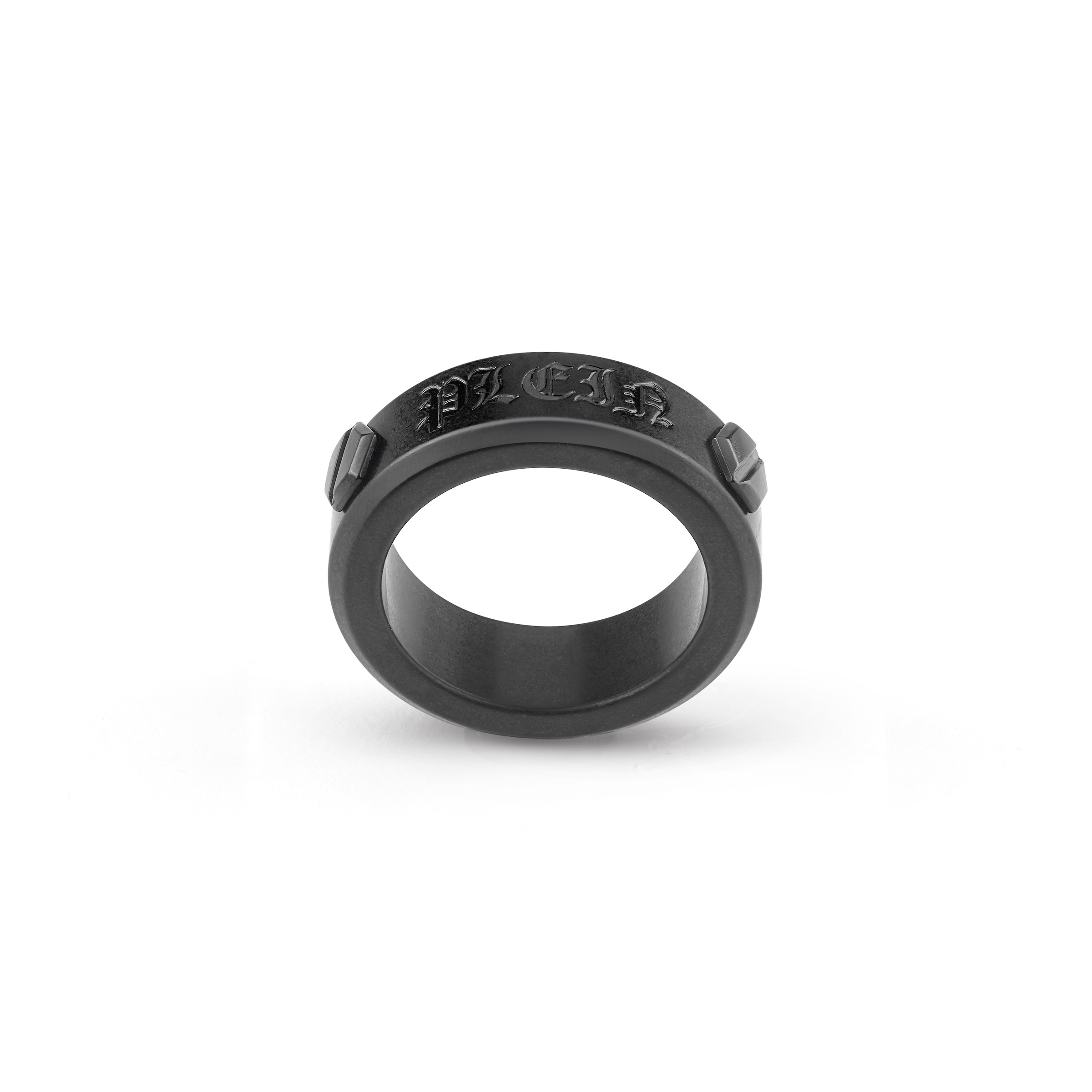 Anello 'Hexagon' di Philipp Plein Jewellery in nero