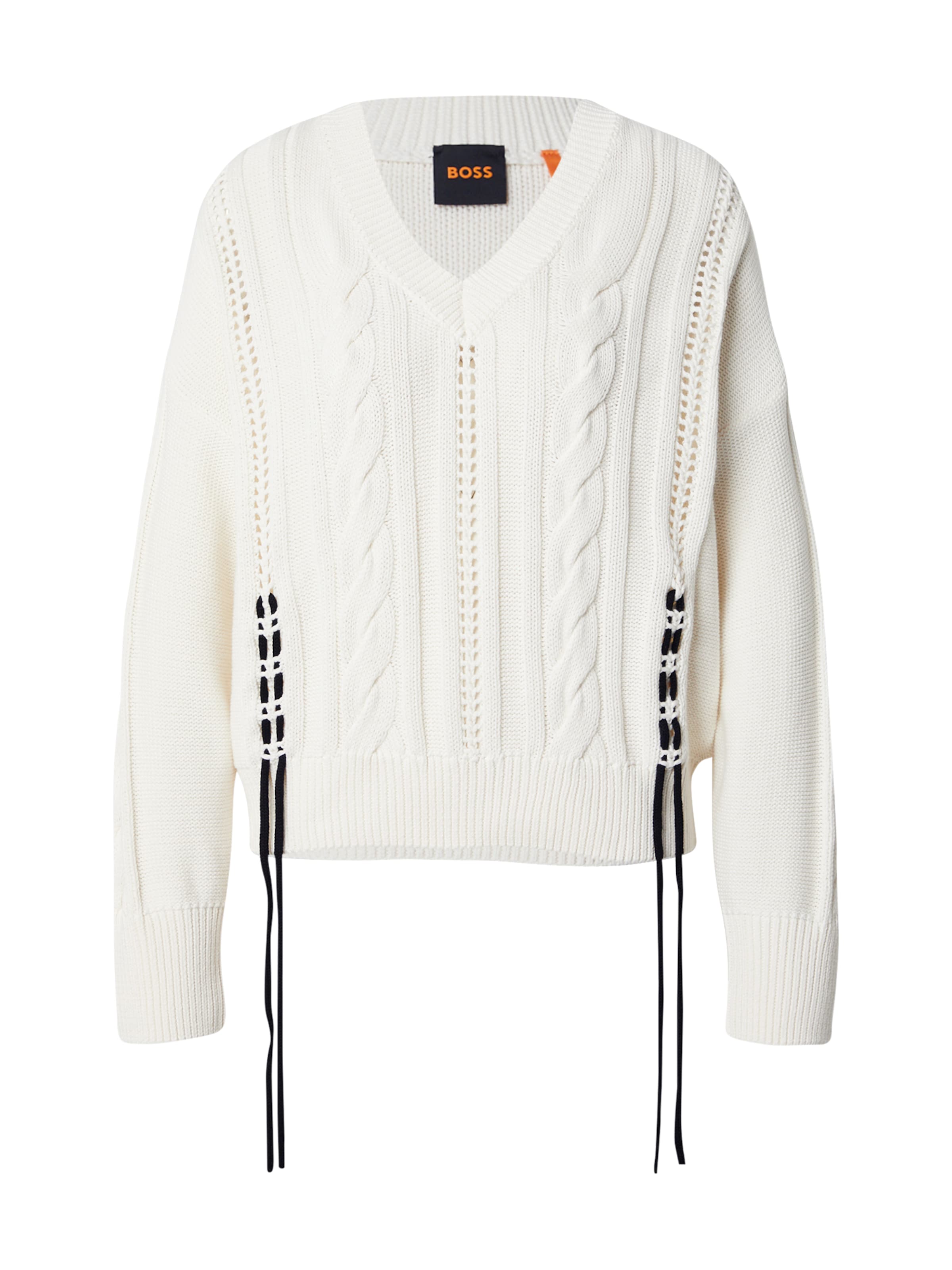 BOSS Pullover 'C_Fangallo' in Weiß: Vorderseite