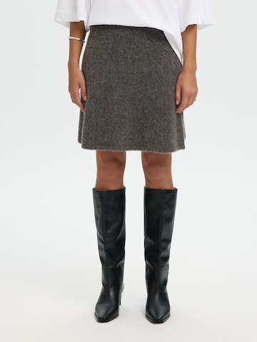 SELECTED Skirt 'SLFLULU' in Grey: front
