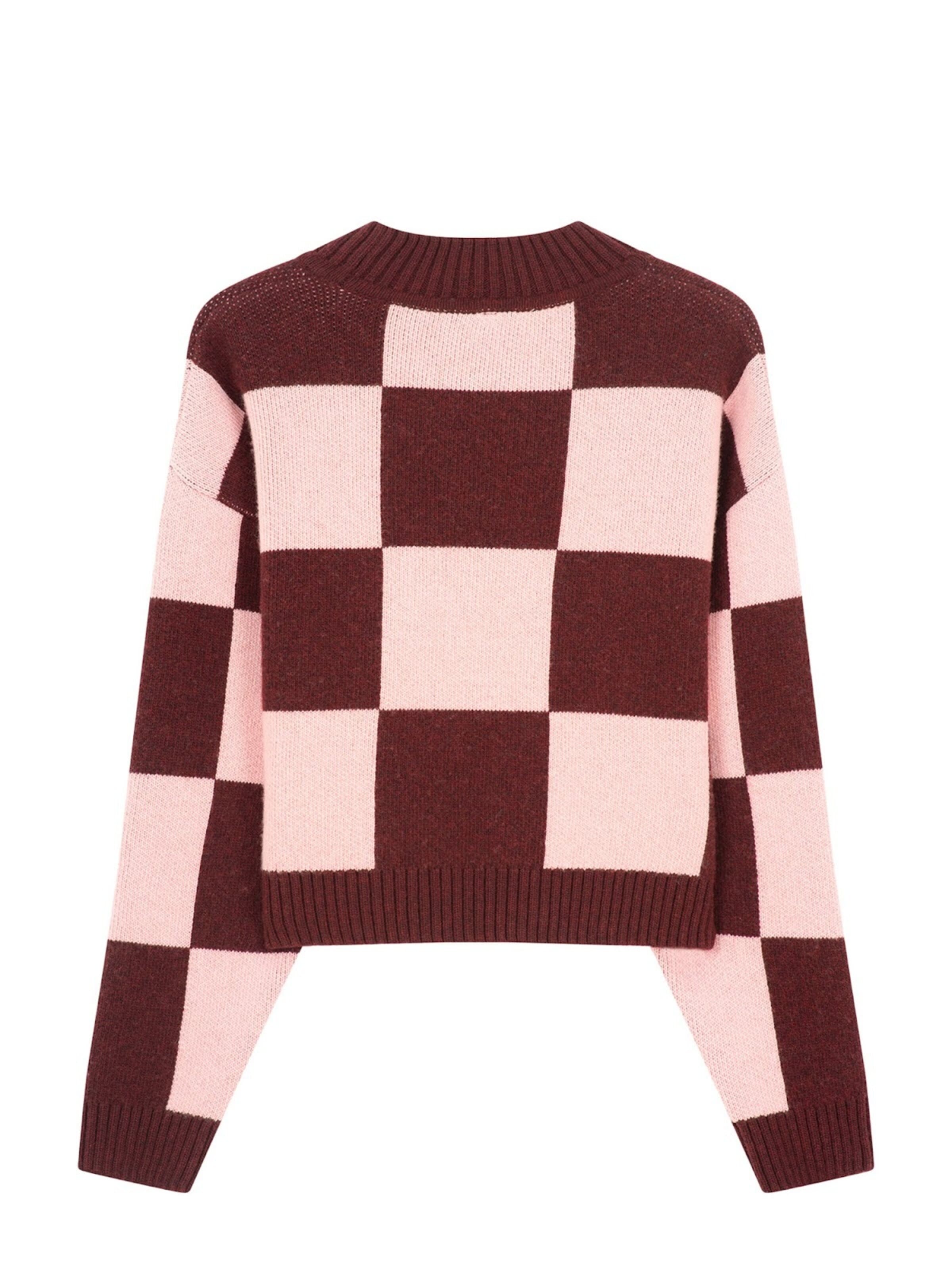 NOORLYS Pullover 'KARO'‌‌‌‌ in Rot