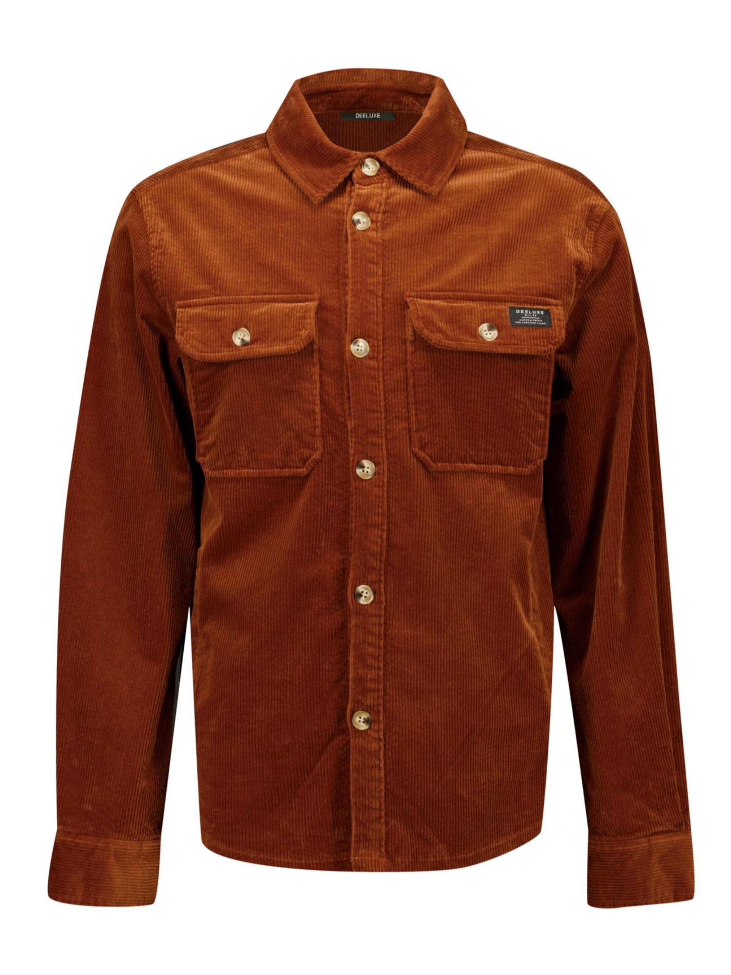 Fit confort Chemise Deeluxe en marron : devant