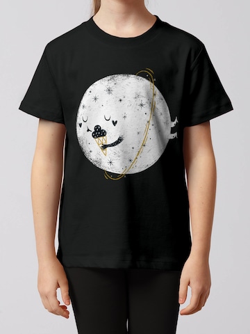 watabout.kids T-Shirt 'Planet mit Eis' in Schwarz