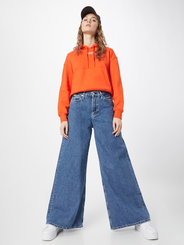 Calvin Klein Jeans Wide leg Jeans in Blauw