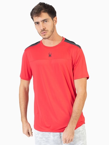 Spyder - Camisa funcionais em vermelho: frente