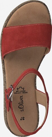 s.Oliver Strap Sandals in Red