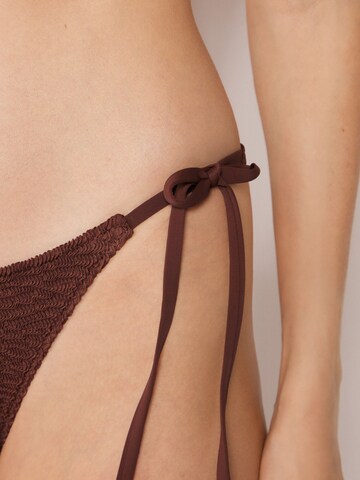 CALZEDONIA Bikini Bottoms 'Crinkle Waves' in Brown