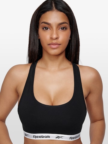 Reebok Bustier Sport bh 'Frankie' in Zwart: voorkant