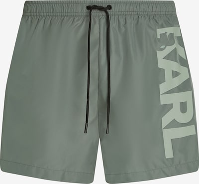 Karl Lagerfeld Kupaće hlače u tamo siva / svijetlozelena, Pregled proizvoda