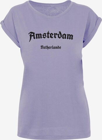 Maglietta 'Amsterdam' di Merchcode in lilla: frontale