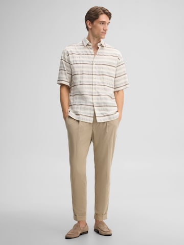 STRELLSON Comfort fit Button Up Shirt in Beige
