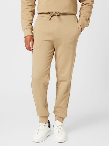 HUGO Red Tapered Pants 'Dayote' in Brown: front