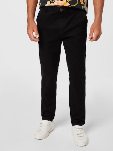 Clean Cut Copenhagen Slim fit Pants 'Milano Drake' in Black: front