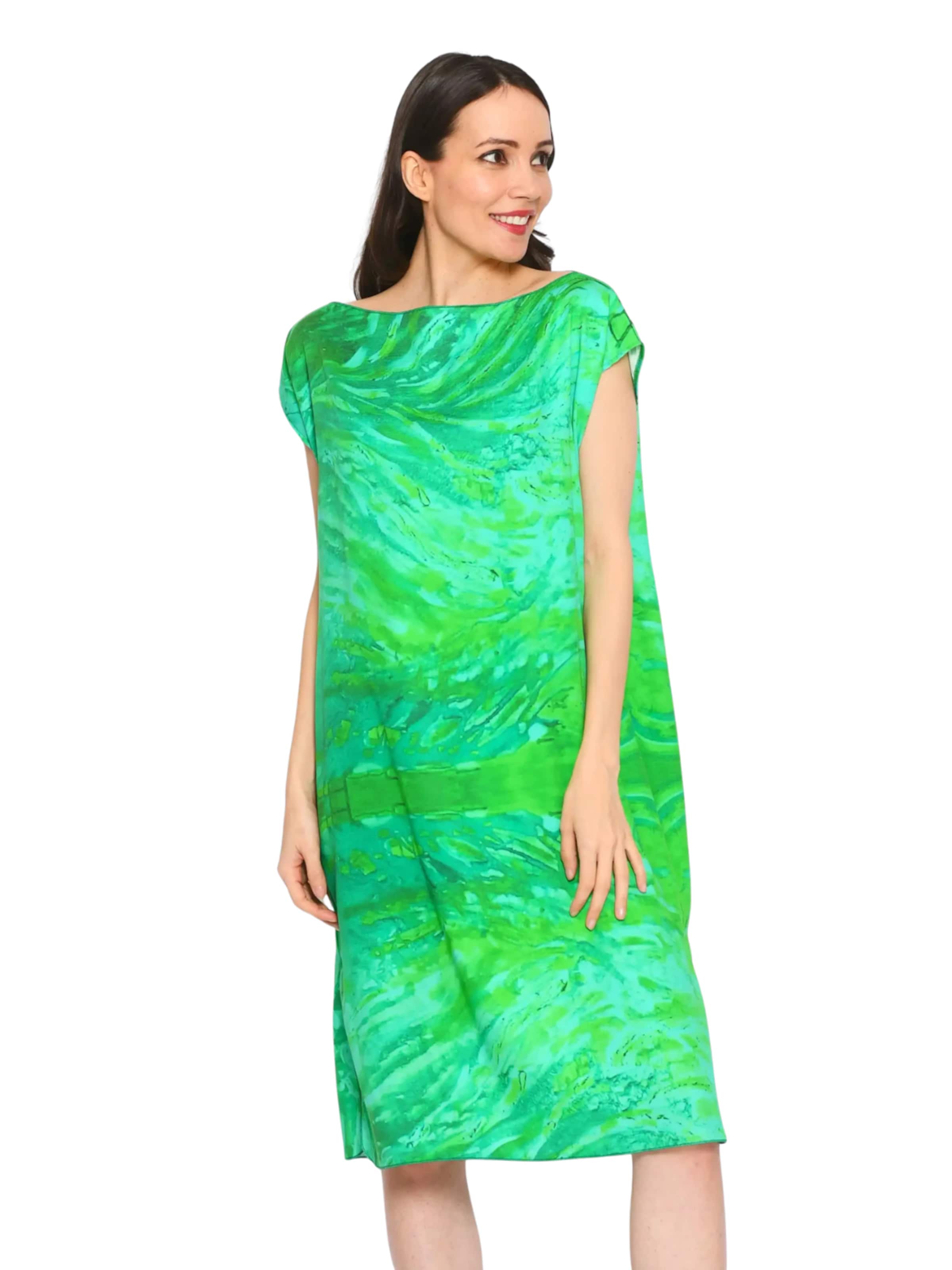 Csillag Zsuzsi - Vestido talla grande 'Tree of life' en verde