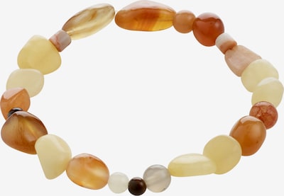 Pilgrim Armband 'Iris' in cognac / gelb / weiß, Produktansicht