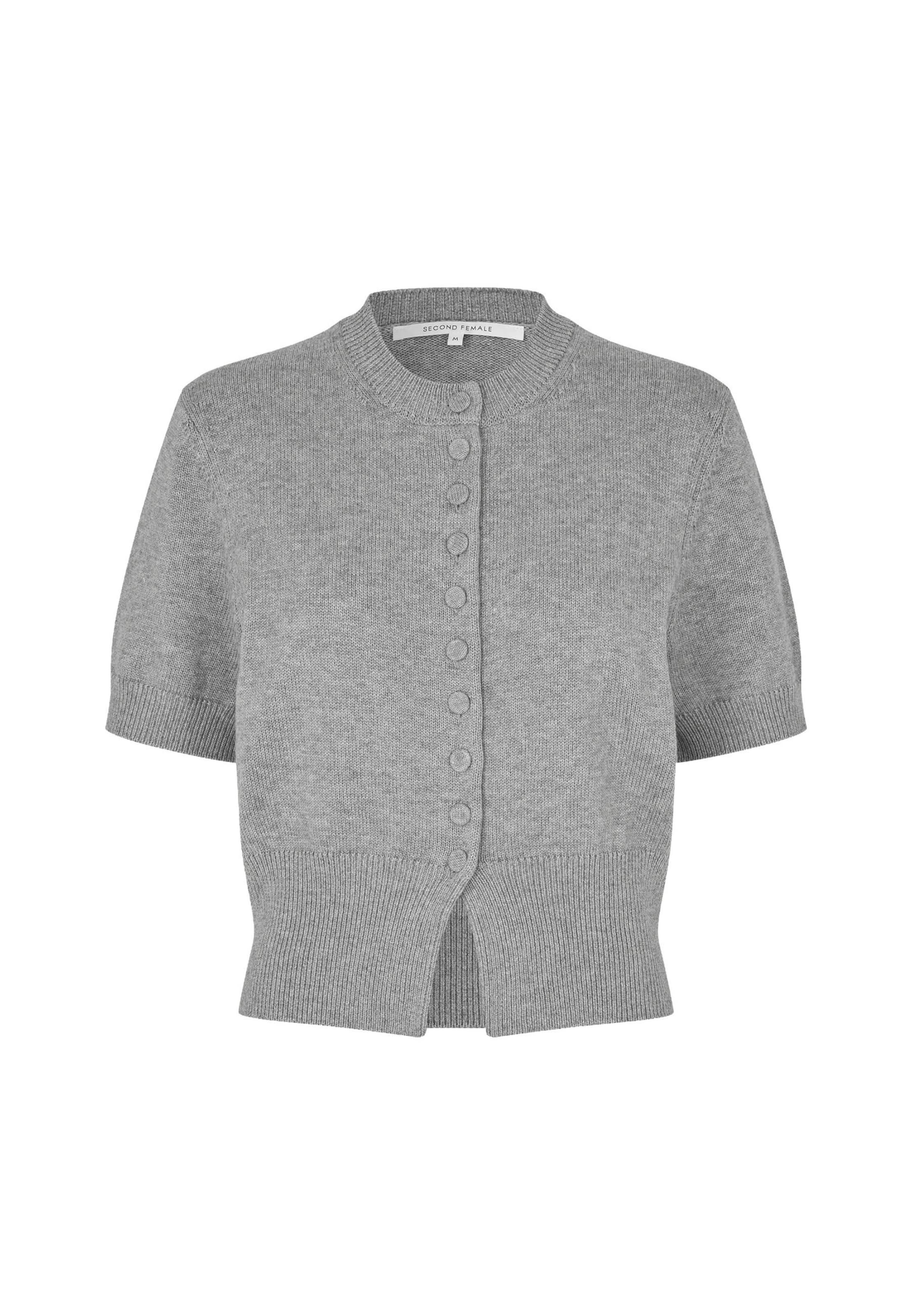 SECOND FEMALE Gebreid vest in Grijs: voorkant