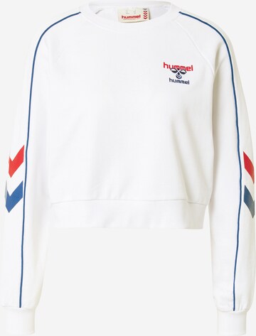 Hummel Sportief sweatshirt 'DURBAN' in Wit: voorkant
