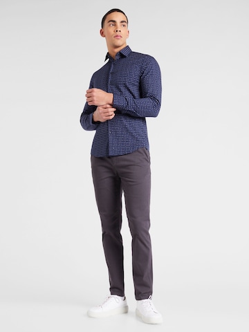 Calvin Klein Slim fit Overhemd in Blauw