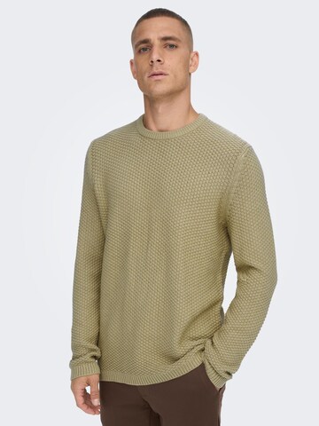 Only & Sons Pullover 'Tuck' in Beige