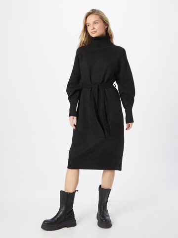 Robes en maille Warehouse en noir : devant