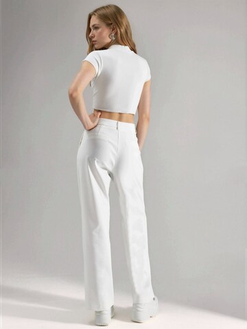 Wide leg Pantaloni di Hiccup in bianco