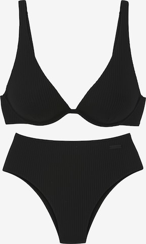 T-shirt Bikini di Elbsand in nero: frontale