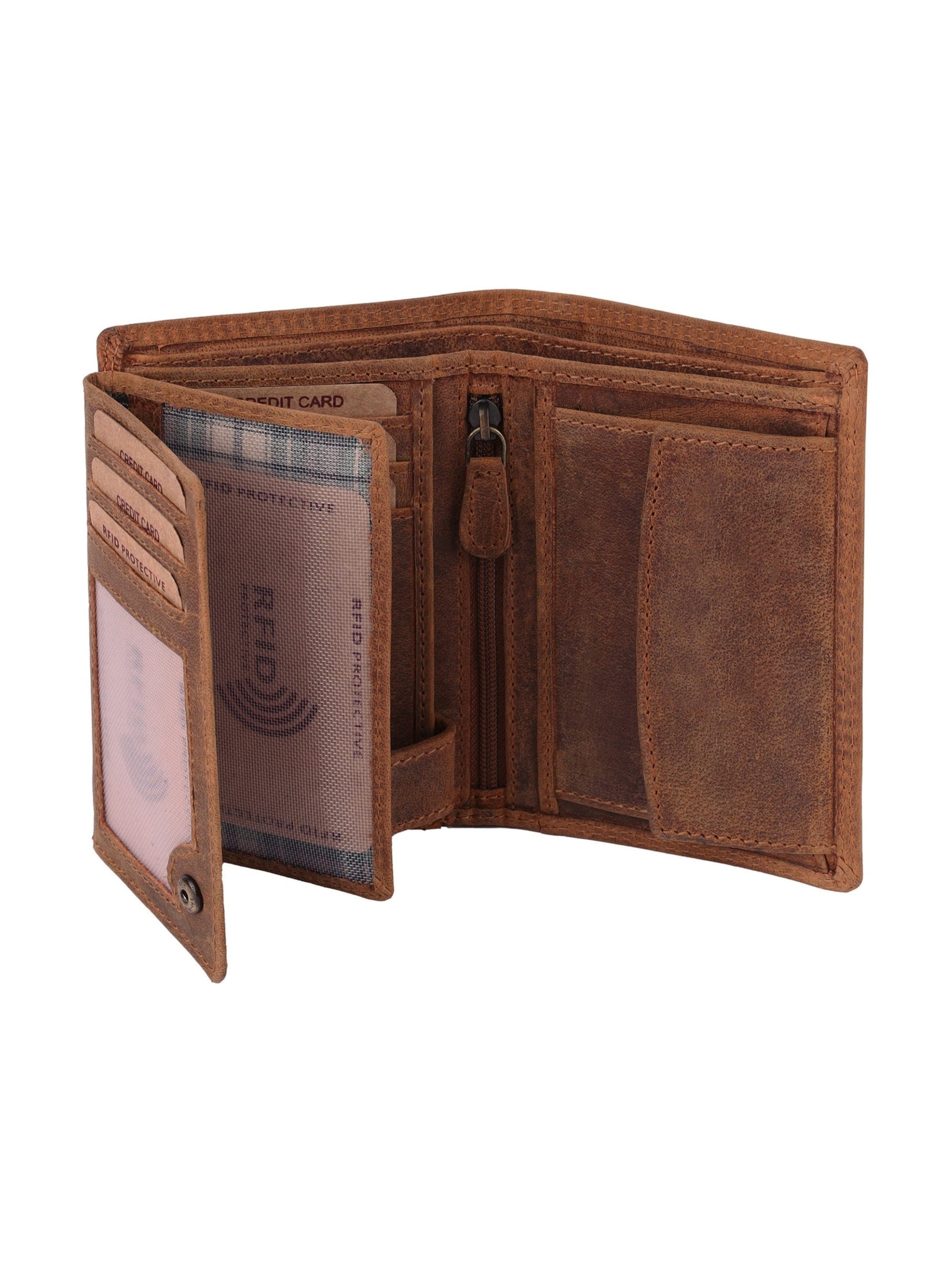 Benthill Wallet in Brown: front
