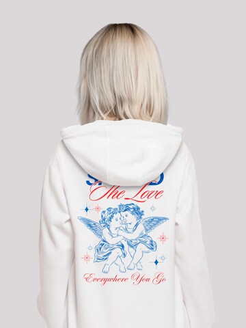 F4NT4STIC Sweatshirt 'Spread The Love Valentinstag Streetwear Front' in Weiß