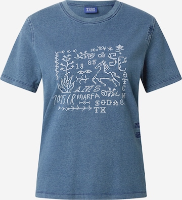 SCOTCH & SODAMajica - plava boja: prednji dio