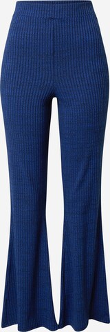 Warehouse Flared Broek in Blauw: voorkant