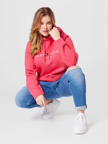 Sweat-shirt Tommy Hilfiger Curve en rose