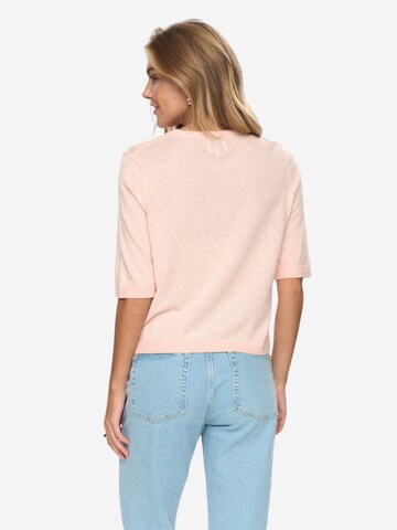 NÜMPH Strickpullover mit Halbarm 'NUCALLY SS PULLOVER' in Pink