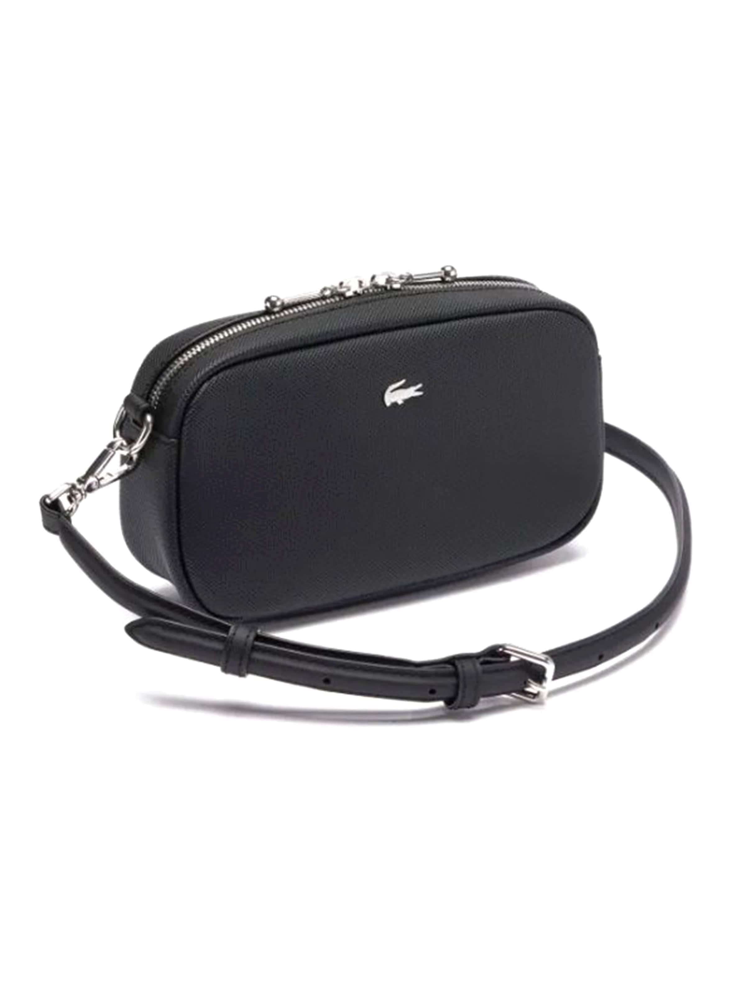 LACOSTE Skuldertaske 'CROSSOVER BLACK' i sort