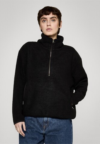 Sweat-shirt DEF en noir : devant