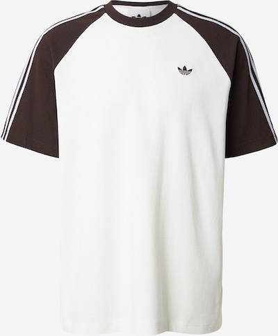 Marškinėliai 'BRITCORE' iš ADIDAS ORIGINALS, spalva – šokolado spalva / balta, Prekių apžvalga