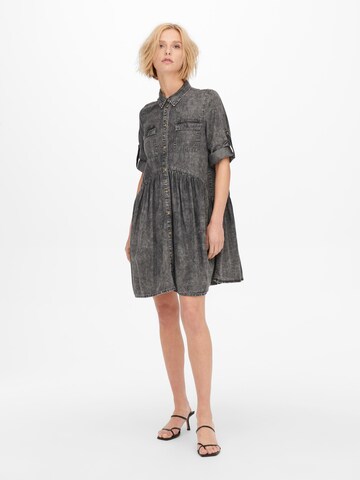 ONLY Shirt dress 'Chicago' in Grey