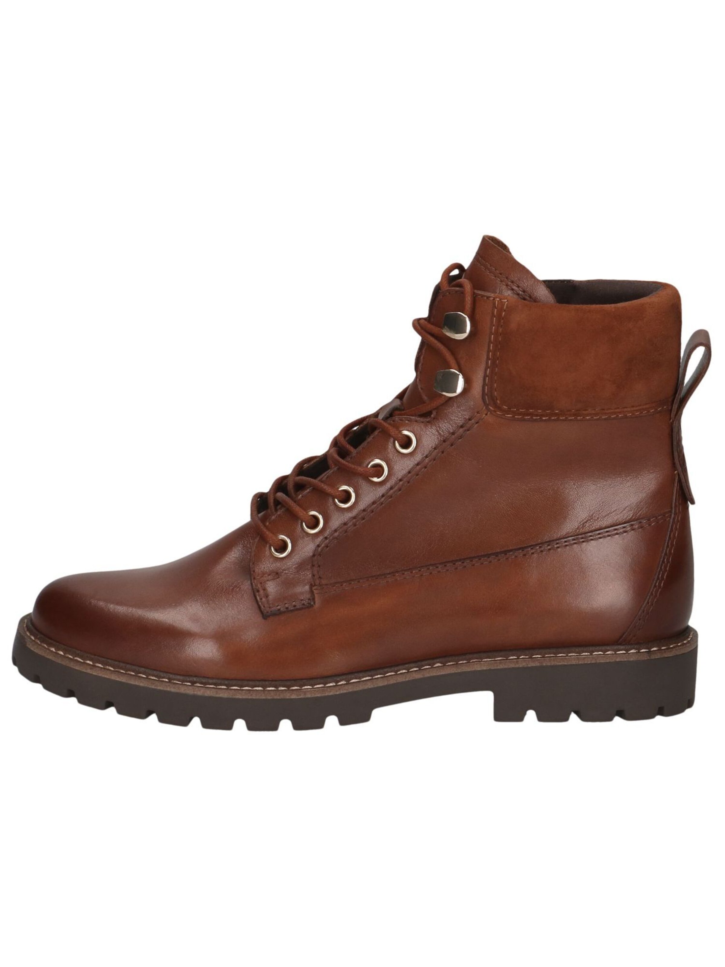 CAPRICE Lace-Up Ankle Boots in Brown