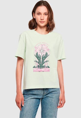 T-shirt ' Shine Bright ' Mister Tee en vert : devant