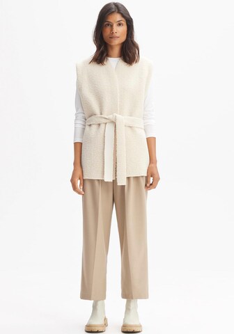 OPUS Wide leg Trousers with creases 'Mozy' in Beige