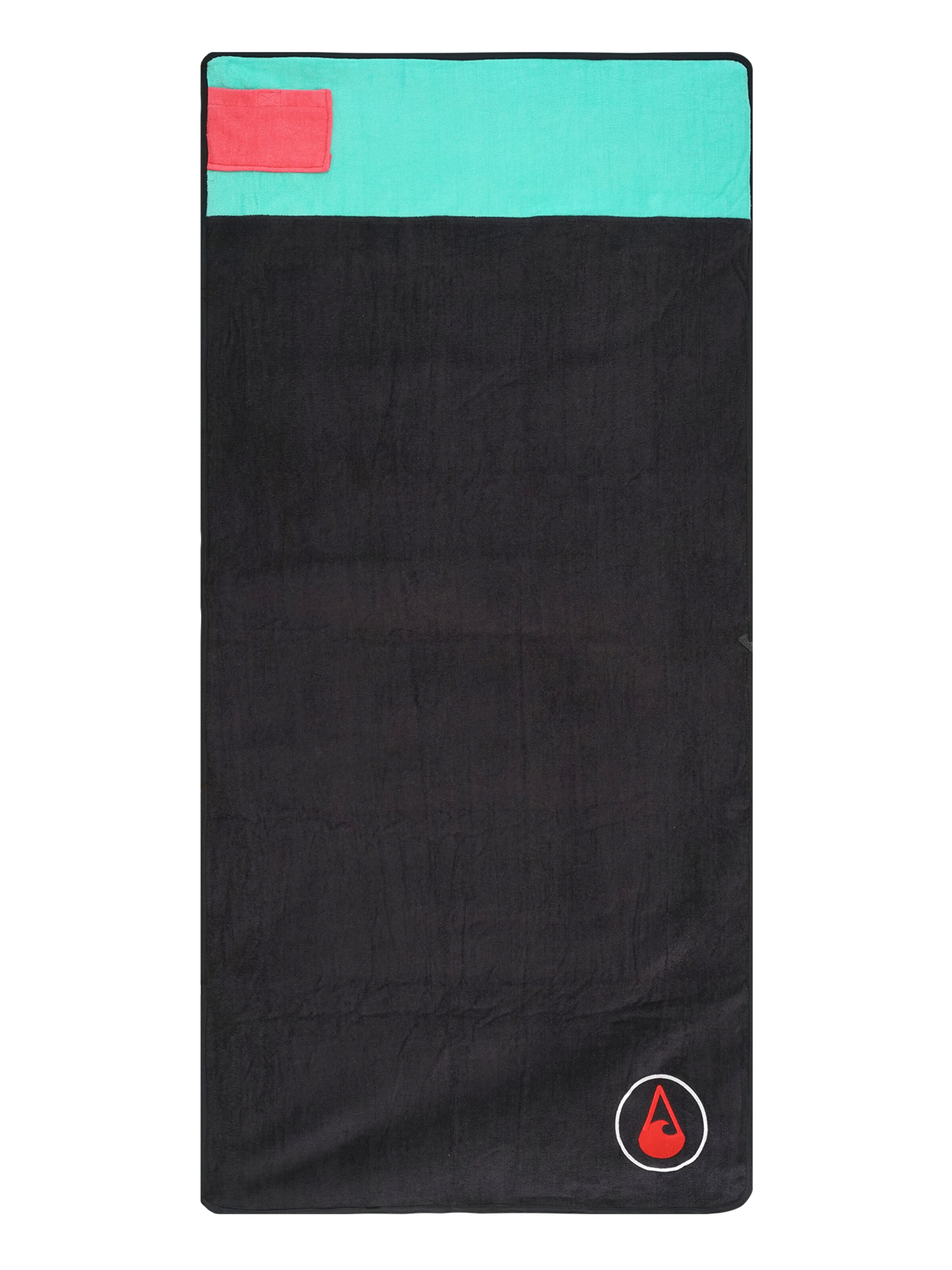 Serviette de plage ' Cinco ' Wave Hawaii en noir : devant