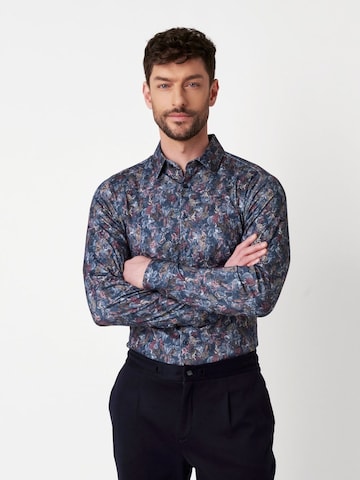 Coupe slim Chemise DESOTO en bleu : devant